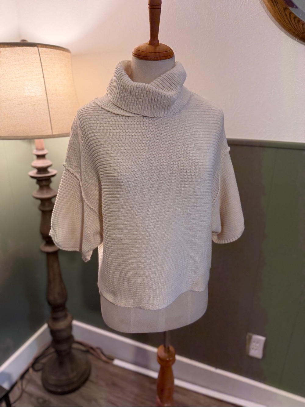 Free People Keep It Simple Cowl-Neck Sweater – Ivory XS/S